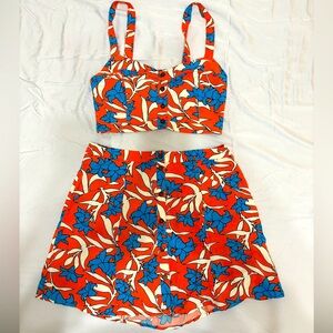 Forever 21 crop top with matching skirt